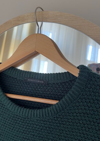 Yeşil Örgü erkek Kazak - Görsel 3