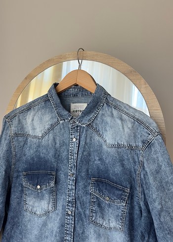Denim erkek Gömlek - Görsel 2