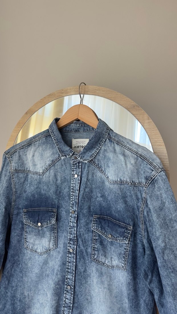 Denim erkek Gömlek - Görsel 2