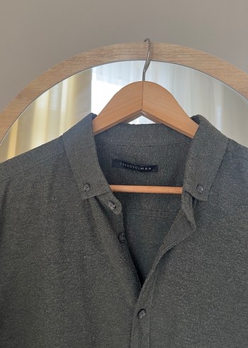 Haki yeşil kışlık Gömlek - Görsel 4