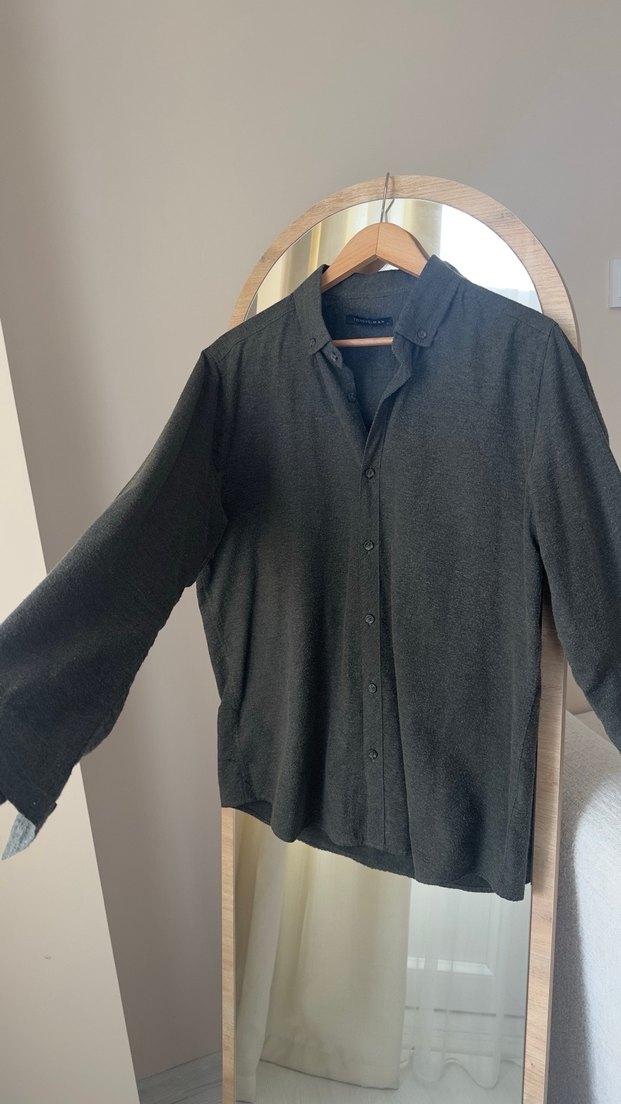 Haki yeşil kışlık Gömlek - Görsel 3