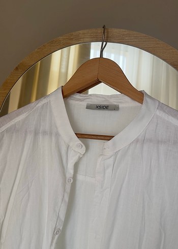 Beyaz Keten Gömlek sadece denendi - Görsel 2