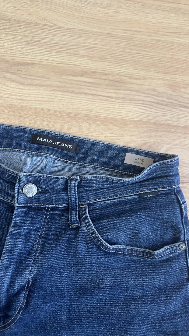 Erkek Mavi Denim Regular Fit Günlük Jean - Görsel 4