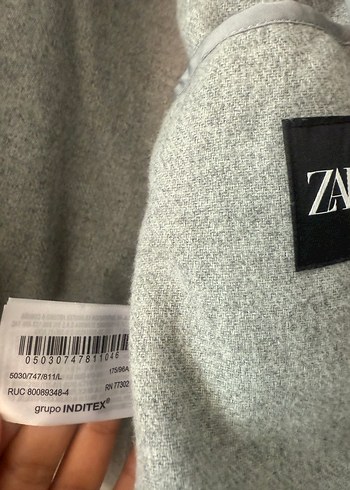l Beden gri Renk Gri Kapüşonlu fermuarlı zara crop Sweatshirt
