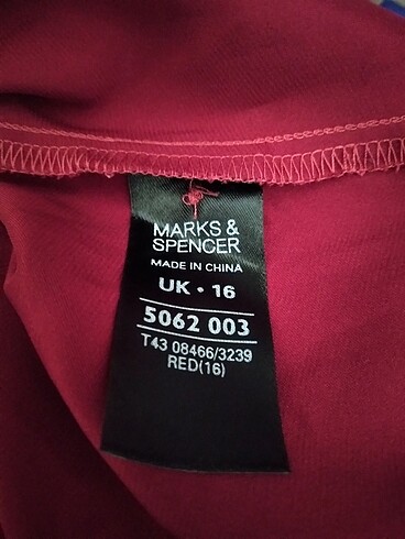 xl Beden bordo Renk Marks&Spencer saten gömlek