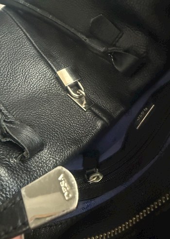 Siyah Deri Kadın Ofis Çantası - Görsel 7