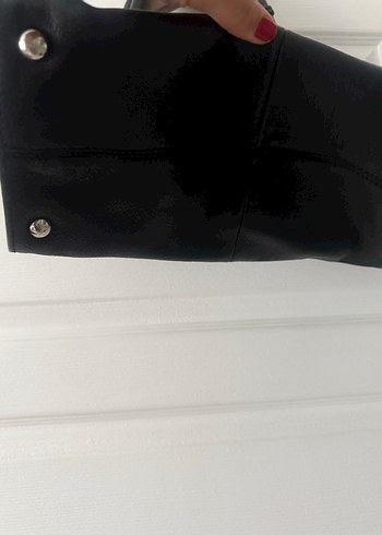 Siyah Deri Kadın Ofis Çantası - Görsel 3