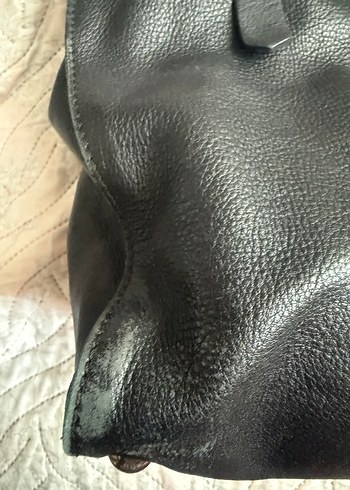 Siyah Deri Kadın Ofis Çantası - Görsel 8