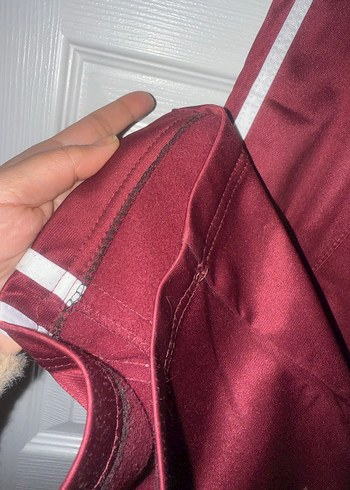 Bordo Parlak Rahat Kesim eşofman aştı - Görsel 4