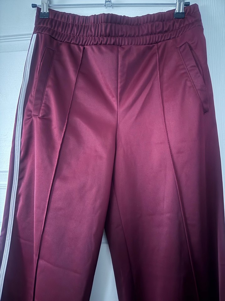 Bordo Parlak Rahat Kesim eşofman aştı - Görsel 2