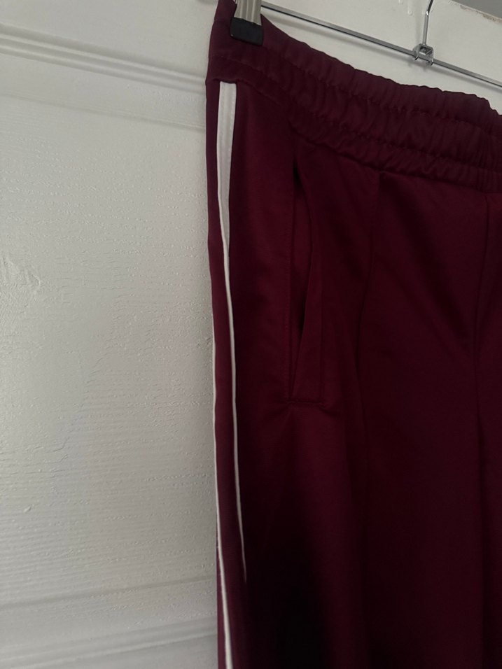 Bordo Parlak Rahat Kesim eşofman aştı - Görsel 3