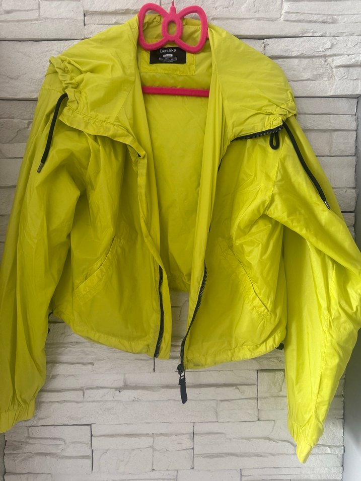 Neon renk Kadın Kapüşonlu Spor Ceket - Görsel 2