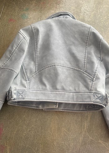 Zara suni deri ceket - Görsel 7