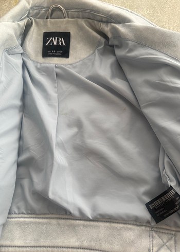 Zara suni deri ceket - Görsel 6