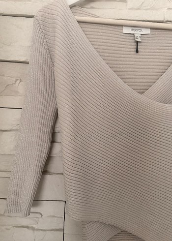 İpekyol kruvaze Gri simli Triko Kadın Kazak - Görsel 3