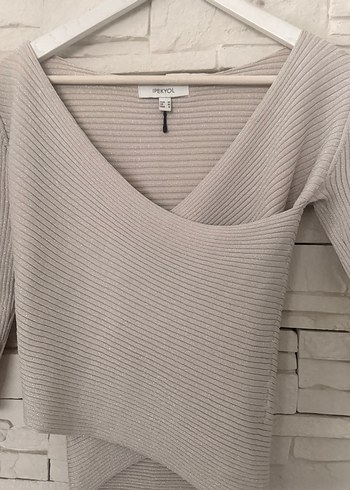 İpekyol kruvaze Gri simli Triko Kadın Kazak - Görsel 4