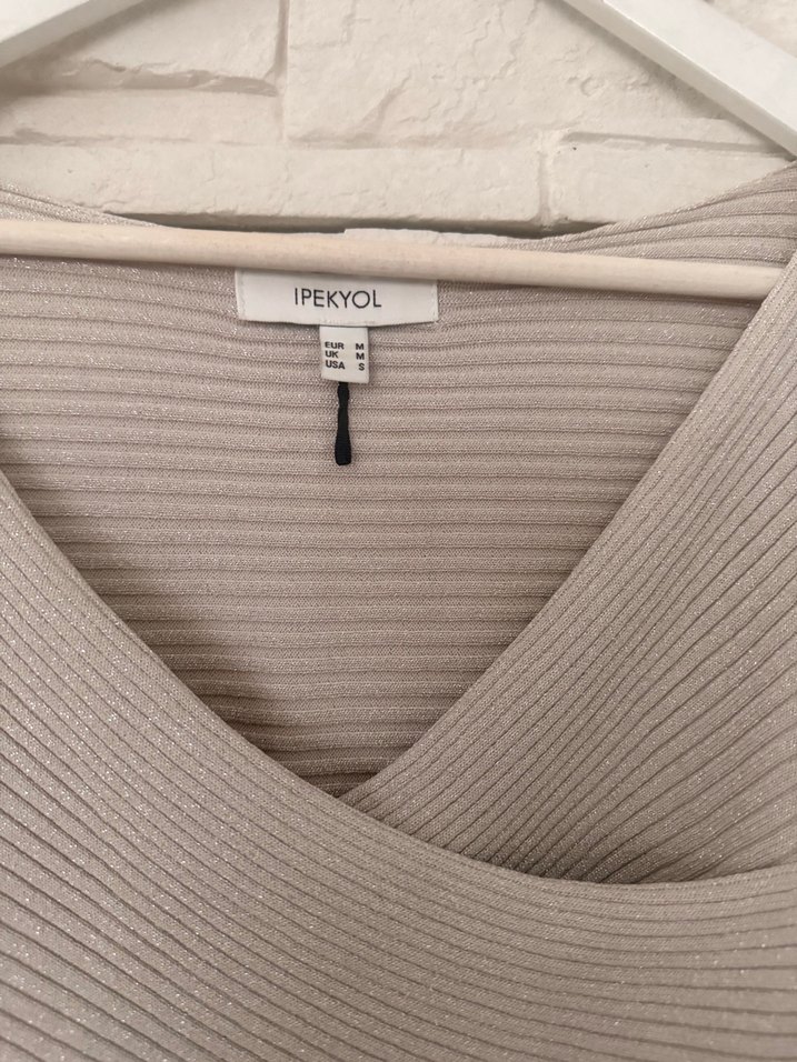 İpekyol kruvaze Gri simli Triko Kadın Kazak - Görsel 2