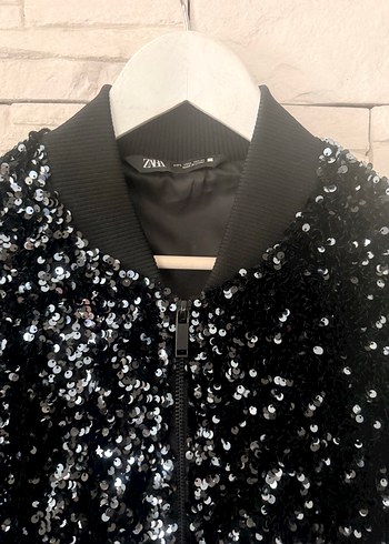 Siyah payetli Kadın Ceket - Görsel 2