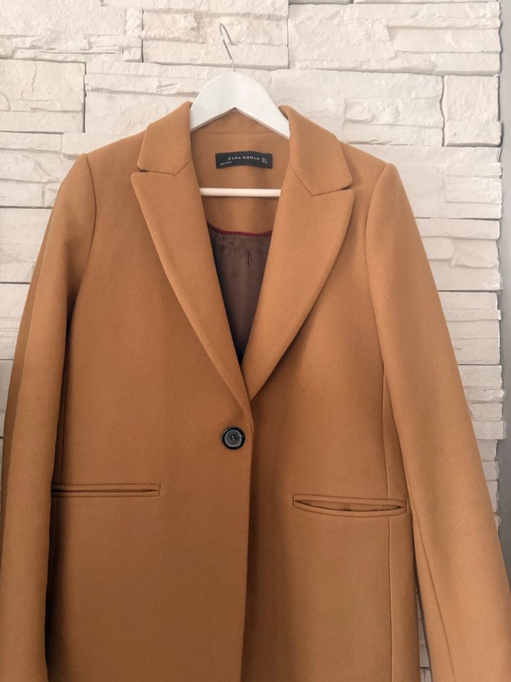 Zara uzun kaşe ceket - Görsel 3