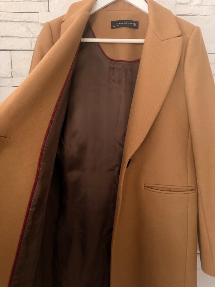 Zara uzun kaşe ceket - Görsel 4
