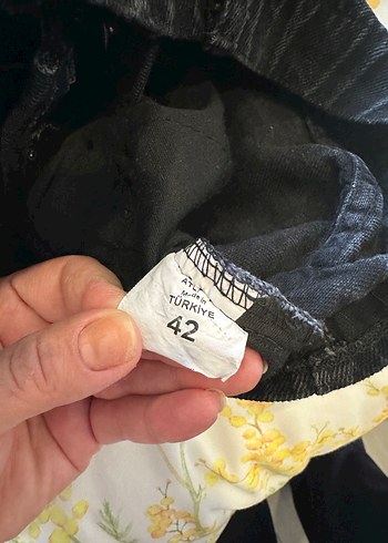 42 Beden siyah Renk Füme Bol Kesim kadın Denim Pantolon