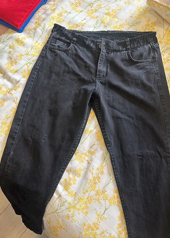 Füme Bol Kesim kadın Denim Pantolon