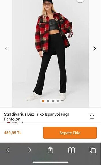 m Beden siyah Renk Stradivarius ispanyol paça pantolon