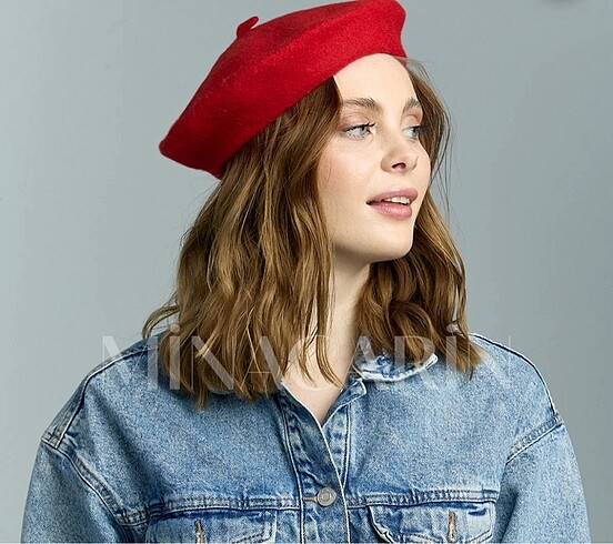 Beden kırmızı Renk ŞAPKA BERE RESSAM MODEL FRANSIZ KEÇE