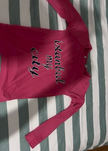 Kız Çocuk Uzun Kollu Pembe Baskılı Tişört - Görsel 4