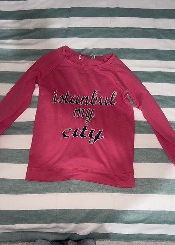 Kız Çocuk Uzun Kollu Pembe Baskılı Tişört - Görsel 3