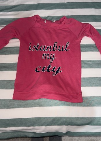 Kız Çocuk Uzun Kollu Pembe Baskılı Tişört - Görsel 2