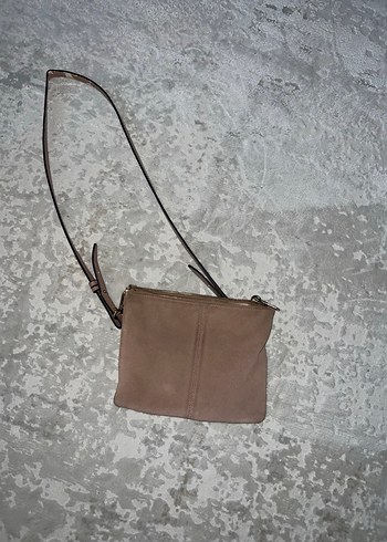 Minimalist Bej Deri Kadın Çanta - Görsel 3