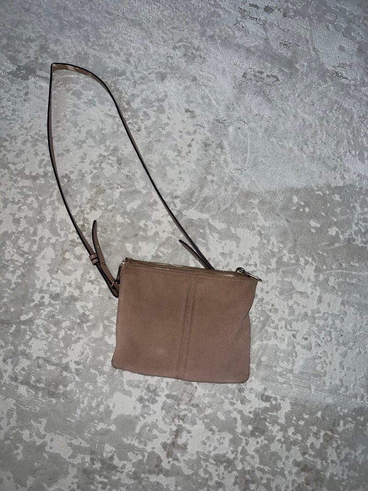 Minimalist Bej Deri Kadın Çanta - Görsel 3