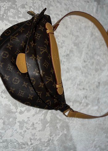 Kahverengi Deri Desenli Kadın Bel Çantası - Görsel 2