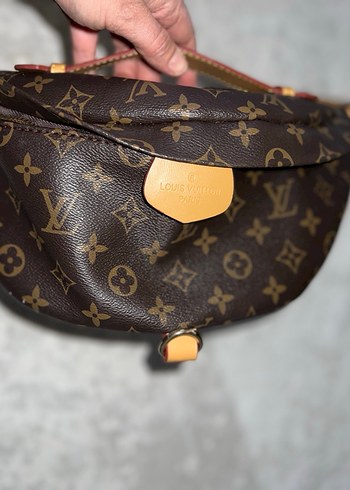 Kahverengi Deri Desenli Kadın Bel Çantası - Görsel 3