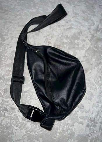 Kadın Siyah Deri Bel Çantası - Görsel 2
