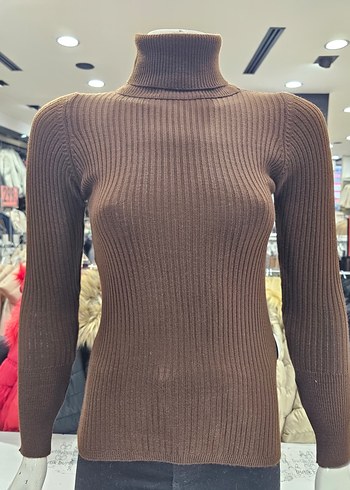 Mavi Balıkçı Yaka Kadın Triko Kazak - Görsel 9