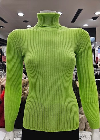 Mavi Balıkçı Yaka Kadın Triko Kazak - Görsel 5