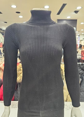 Mavi Balıkçı Yaka Kadın Triko Kazak - Görsel 3