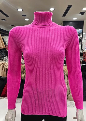 Mavi Balıkçı Yaka Kadın Triko Kazak - Görsel 10