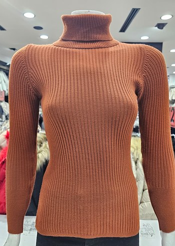 Mavi Balıkçı Yaka Kadın Triko Kazak - Görsel 7