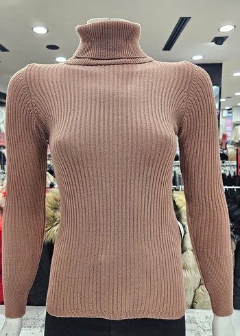 Mavi Balıkçı Yaka Kadın Triko Kazak - Görsel 8