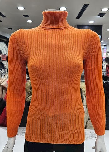 Mavi Balıkçı Yaka Kadın Triko Kazak - Görsel 4