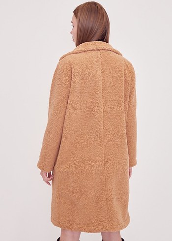 Bej Peluş Midi Kaban - Görsel 3
