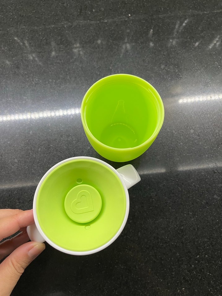 Yeşil Bebek Biberonu Kulplu - Görsel 4