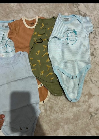 Çok Renkli Erkek Bebek Kısa Kollu Body - Görsel 3