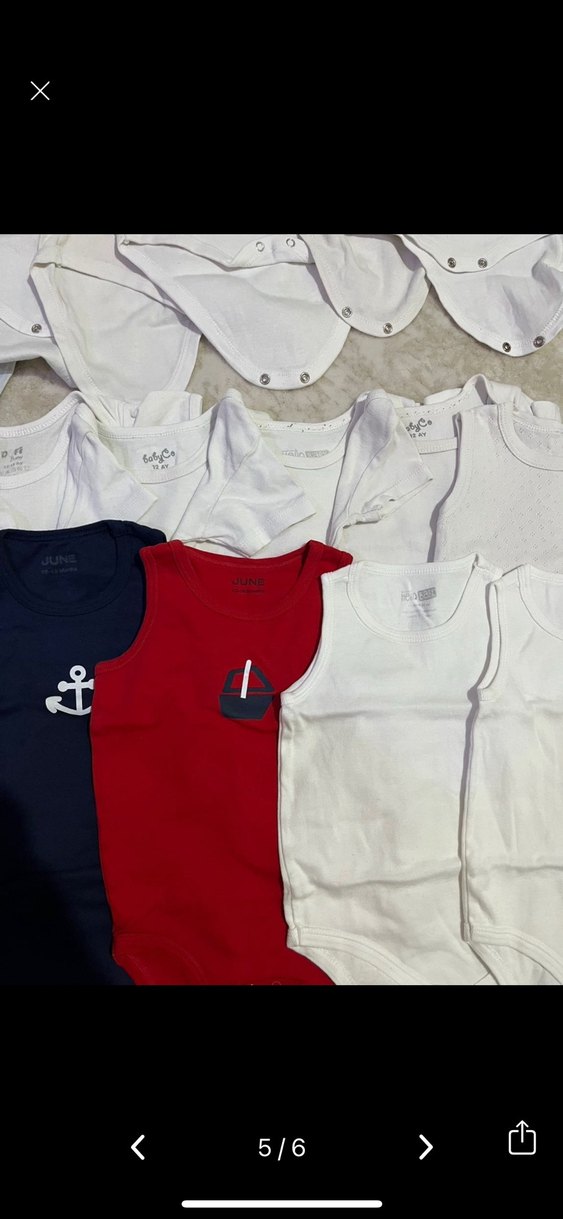 Çok Renkli Erkek Bebek Kısa Kollu Body - Görsel 5