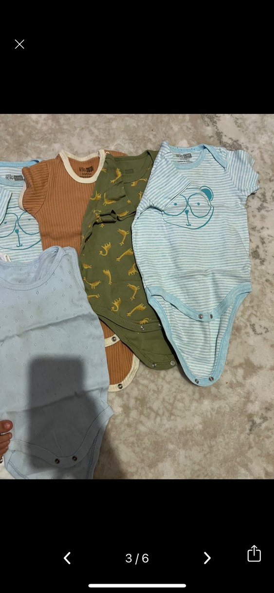 Çok Renkli Erkek Bebek Kısa Kollu Body - Görsel 3