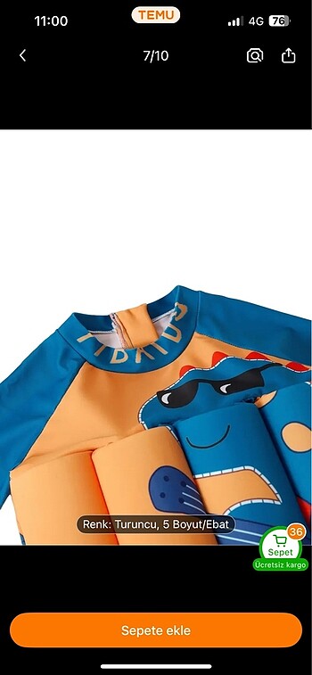 Batmayan çocuk mayo - Görsel 5