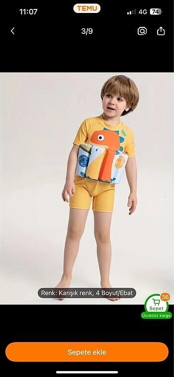 Batmayan çocuk mayo - Görsel 8